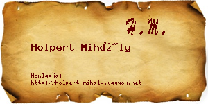 Holpert Mihály névjegykártya