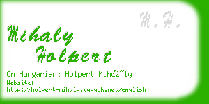 mihaly holpert business card